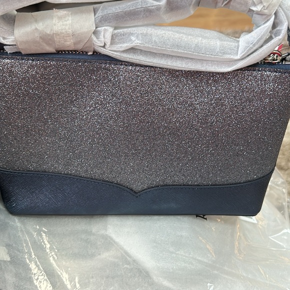 Kate Spade Lola Glitter Crossbody In Navy Dusk - Picture 2 of 7